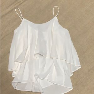 Flowy sheer layered tank top